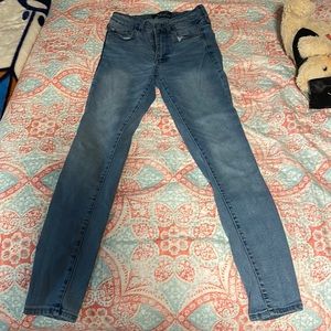 Size 2 , High Waisted Aeropostale Jeggints in light blue wash